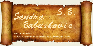Sandra Babušković vizit kartica